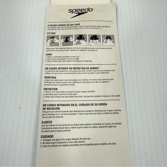 NWT Speedo Unisex Soft Silicone American Flag White Adult Swim Cap Latex Free - Picture 9 of 11